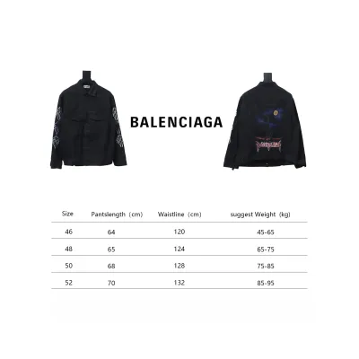 Balenciaga 23SS Washed Sanskrit Tower Denim Jacket 02