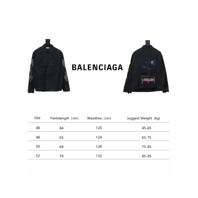 Balenciaga 23SS Washed Sanskrit Tower Denim Jacket 02