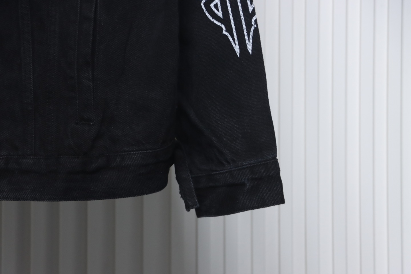 Balenciaga 23SS Washed Sanskrit Tower Denim Jacket