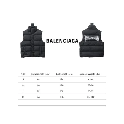 Balenciaga 24 Styles Of Flame Back Down Vest Black 02