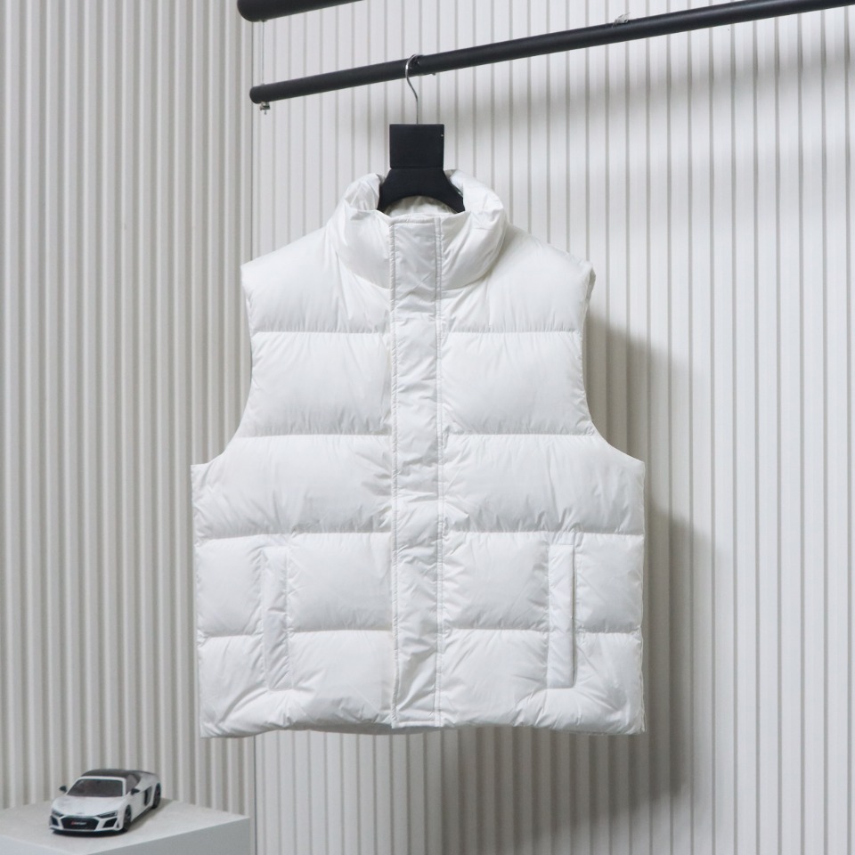 Balenciaga 24 Styles Of Flame Back Down Vest White