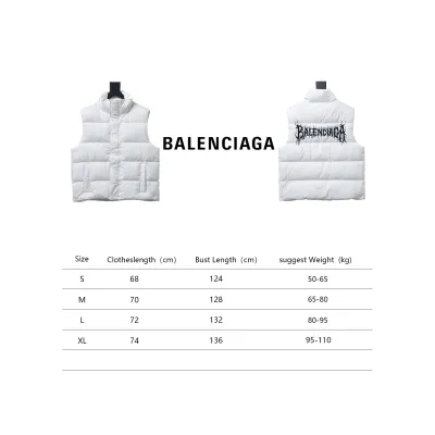 Balenciaga 24 Styles Of Flame Back Down Vest White 02