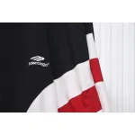 Balenciaga 24FW 3B Red And White Stitching Hooded Sports Suit Jacket