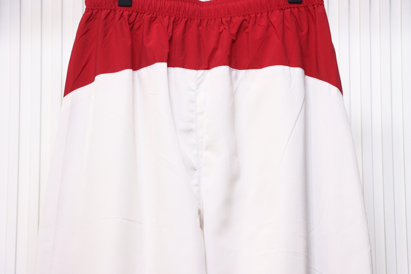 Balenciaga 24FW 3B Red And White Stitching Hooded Sports Suit Trousers