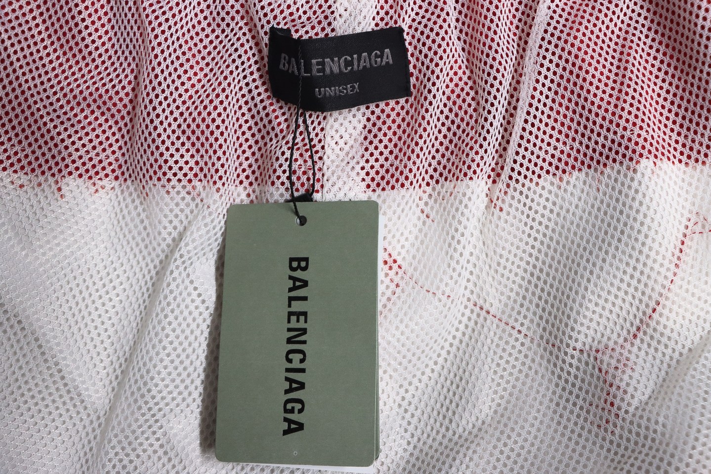 Balenciaga 24FW 3B Red And White Stitching Hooded Sports Suit Trousers