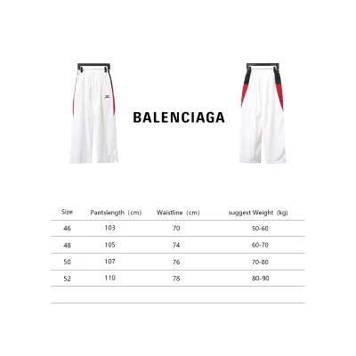 Balenciaga 24FW Catwalk Style 3B Red And White Stitching Sports Suit Trousers 02