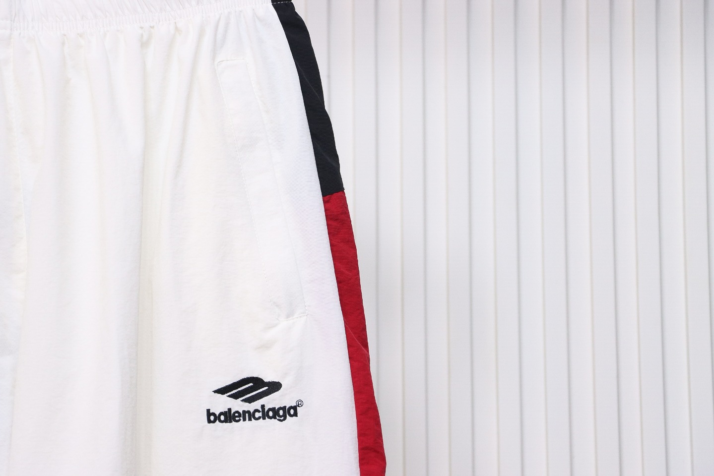Balenciaga 24FW Catwalk Style 3B Red And White Stitching Sports Suit Trousers