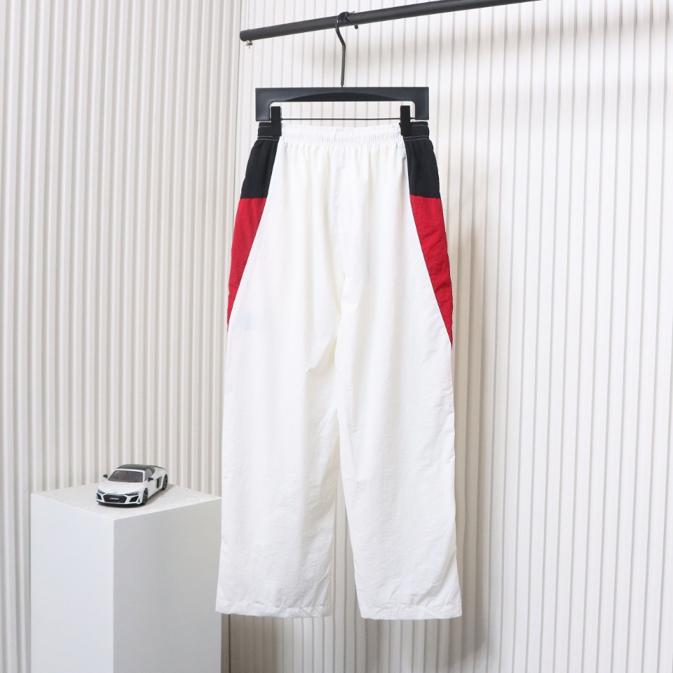 Balenciaga 24FW Catwalk Style 3B Red And White Stitching Sports Suit Trousers