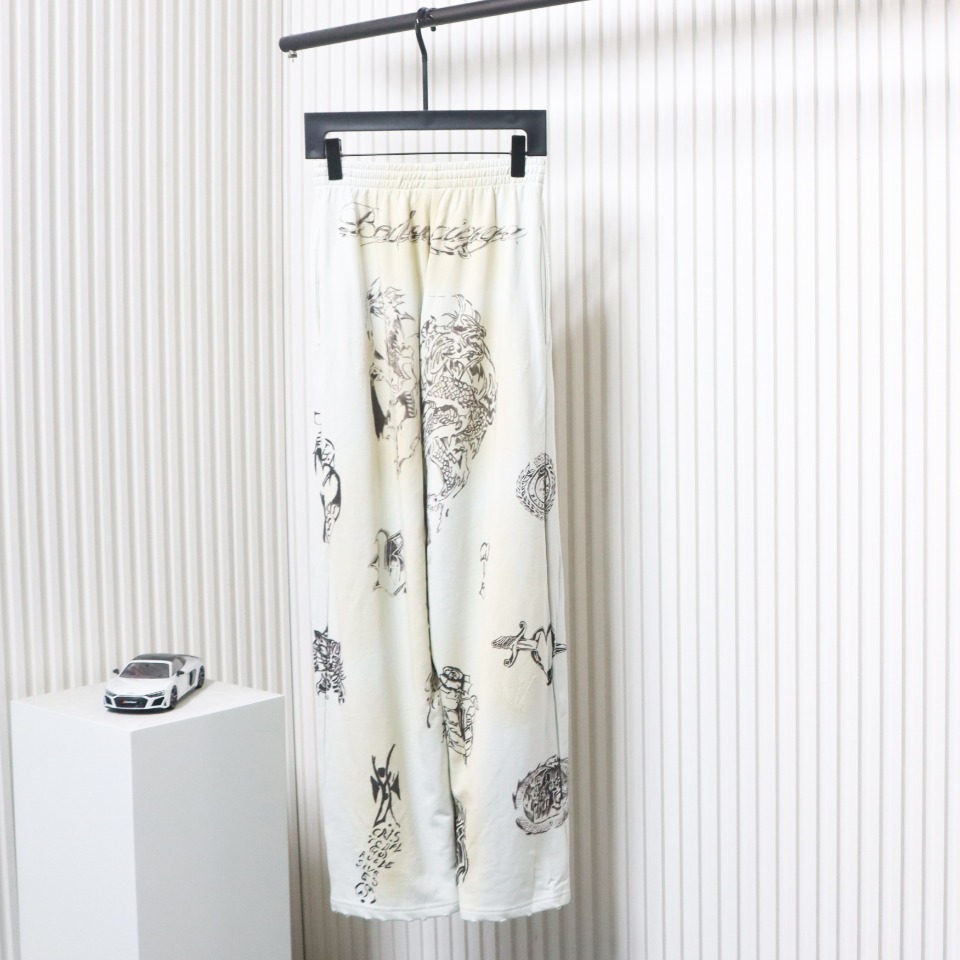 Balenciaga 24FW Graffiti Trousers New Sweatpants