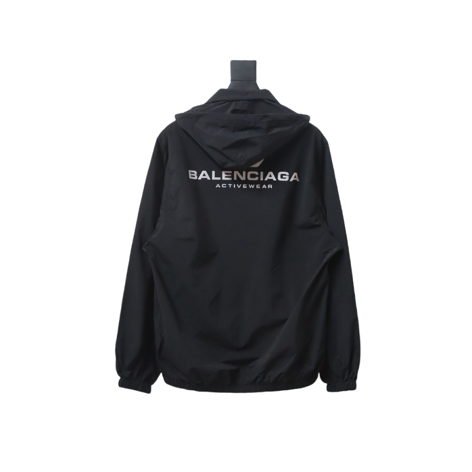Balenciaga 24FW IB Logo Laser Reflective Print Waterproof Jacket