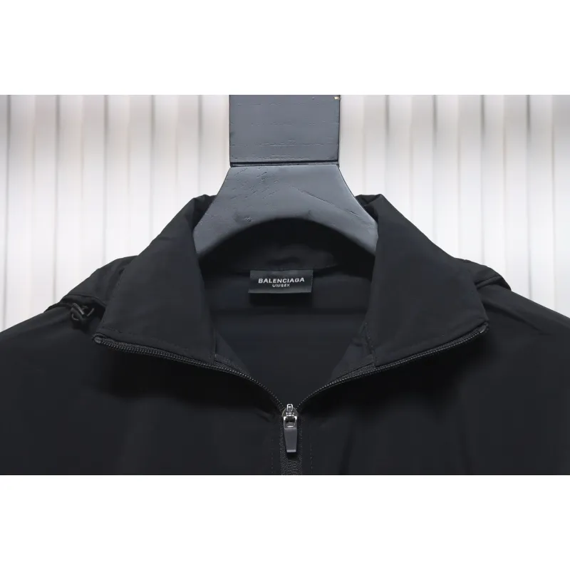 Balenciaga 24FW IB Logo Laser Reflective Print Waterproof Jacket