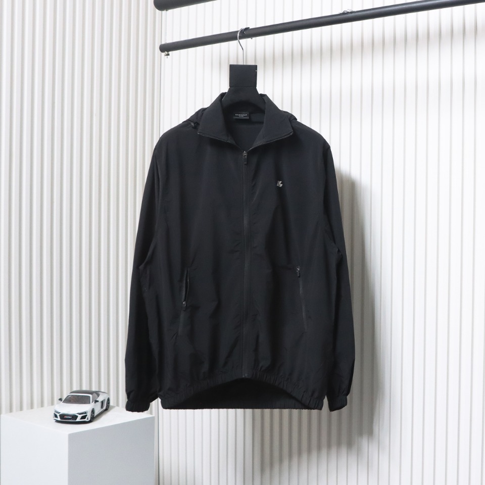 Balenciaga 24FW IB Logo Laser Reflective Print Waterproof Jacket
