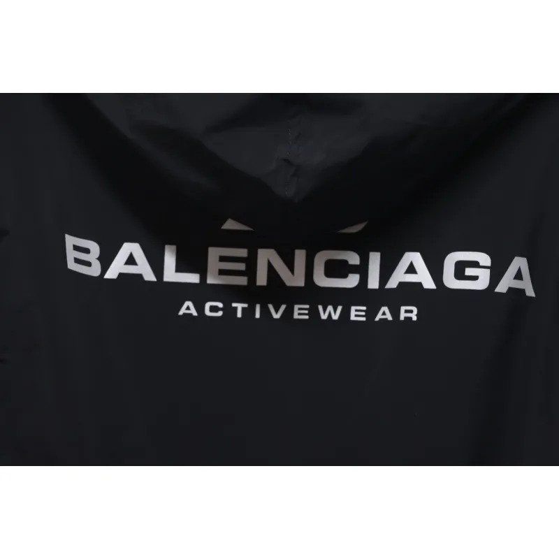 Balenciaga 24FW IB Logo Laser Reflective Print Waterproof Jacket