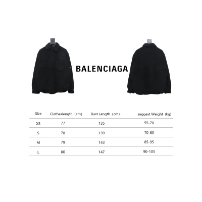 Balenciaga 24FW Lambswool Shirt-Style Quilted Jacket Black 02