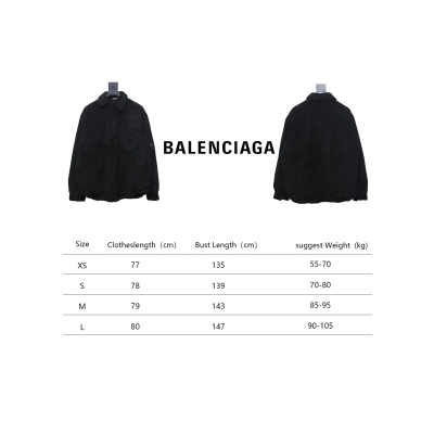 Balenciaga 24FW Lambswool Shirt-Style Quilted Jacket Black 02