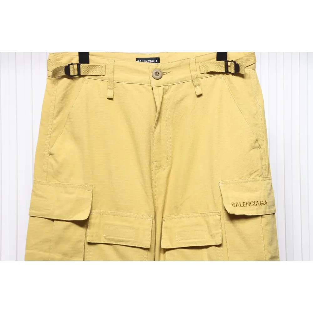Balenciaga 24FW Paneled Wide-Leg Distressed Jeans