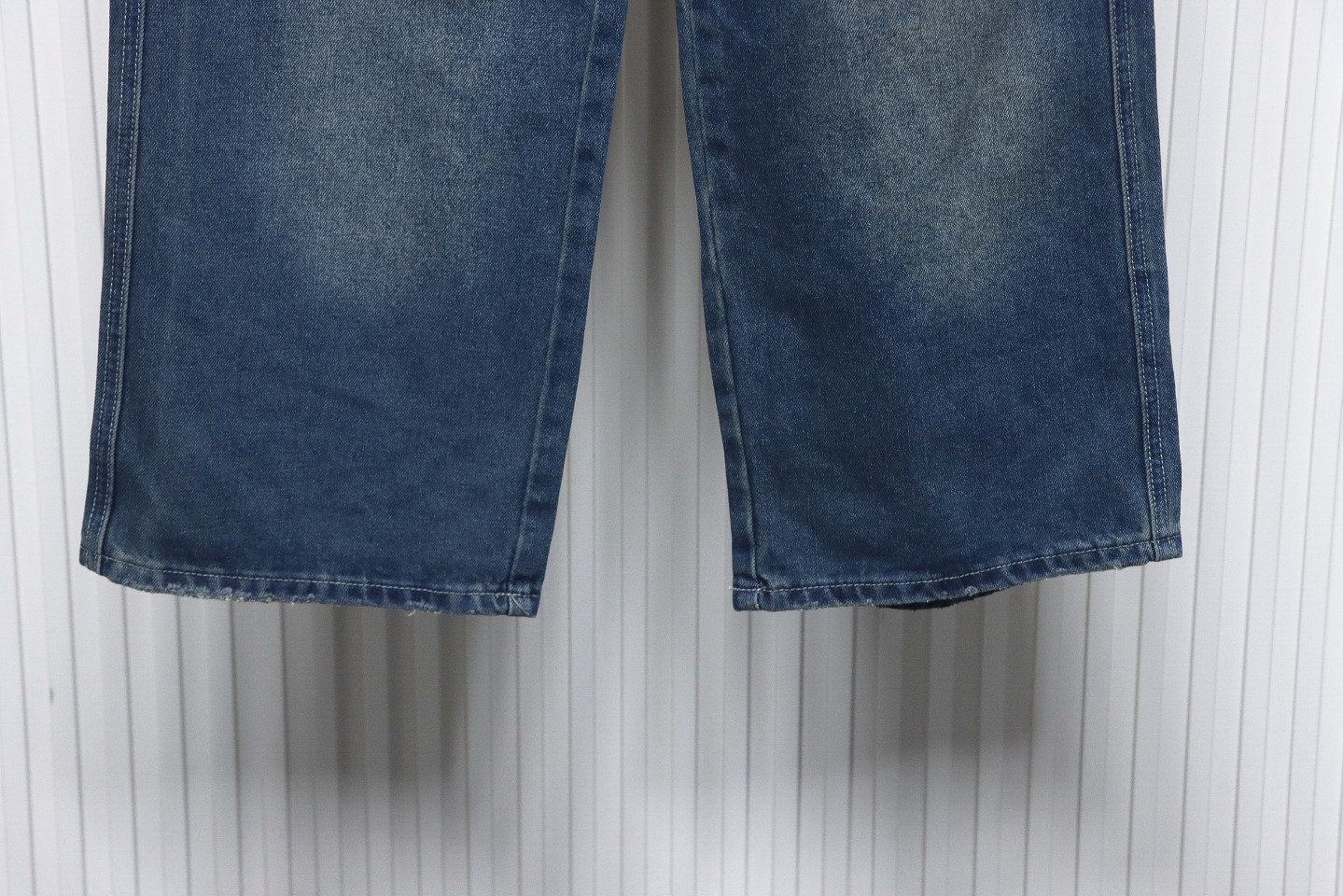 Balenciaga 24FW Paneled Wide-Leg Distressed Jeans