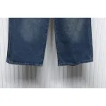 Balenciaga 24FW Paneled Wide-Leg Distressed Jeans