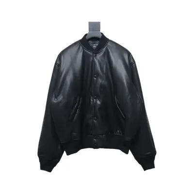 Balenciaga 24FW Paris Embroidered Leather Jacket 01