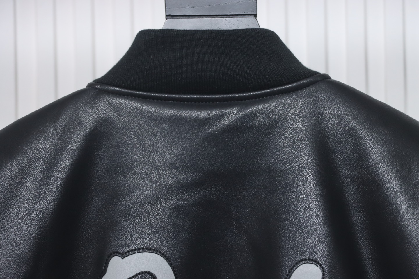 Balenciaga 24FW Paris Embroidered Leather Jacket