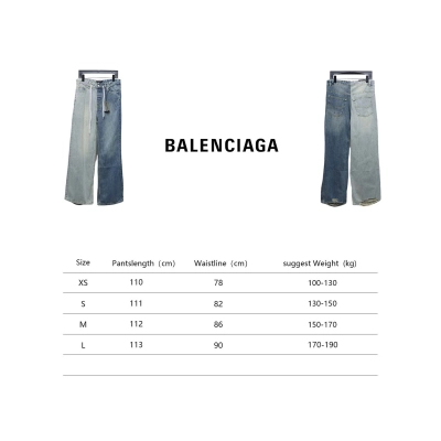 Balenciaga 24ss Autumn And Winter New Patchwork Denim Trousers 02