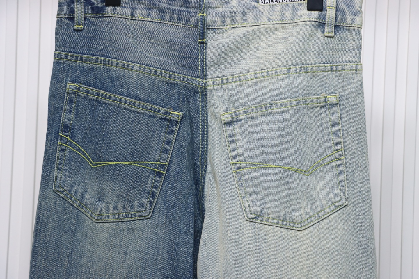 Balenciaga 24ss Autumn And Winter New Patchwork Denim Trousers