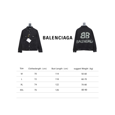 Balenciaga 24SS Double B Graffiti White Ink Splash Denim Jacket 02