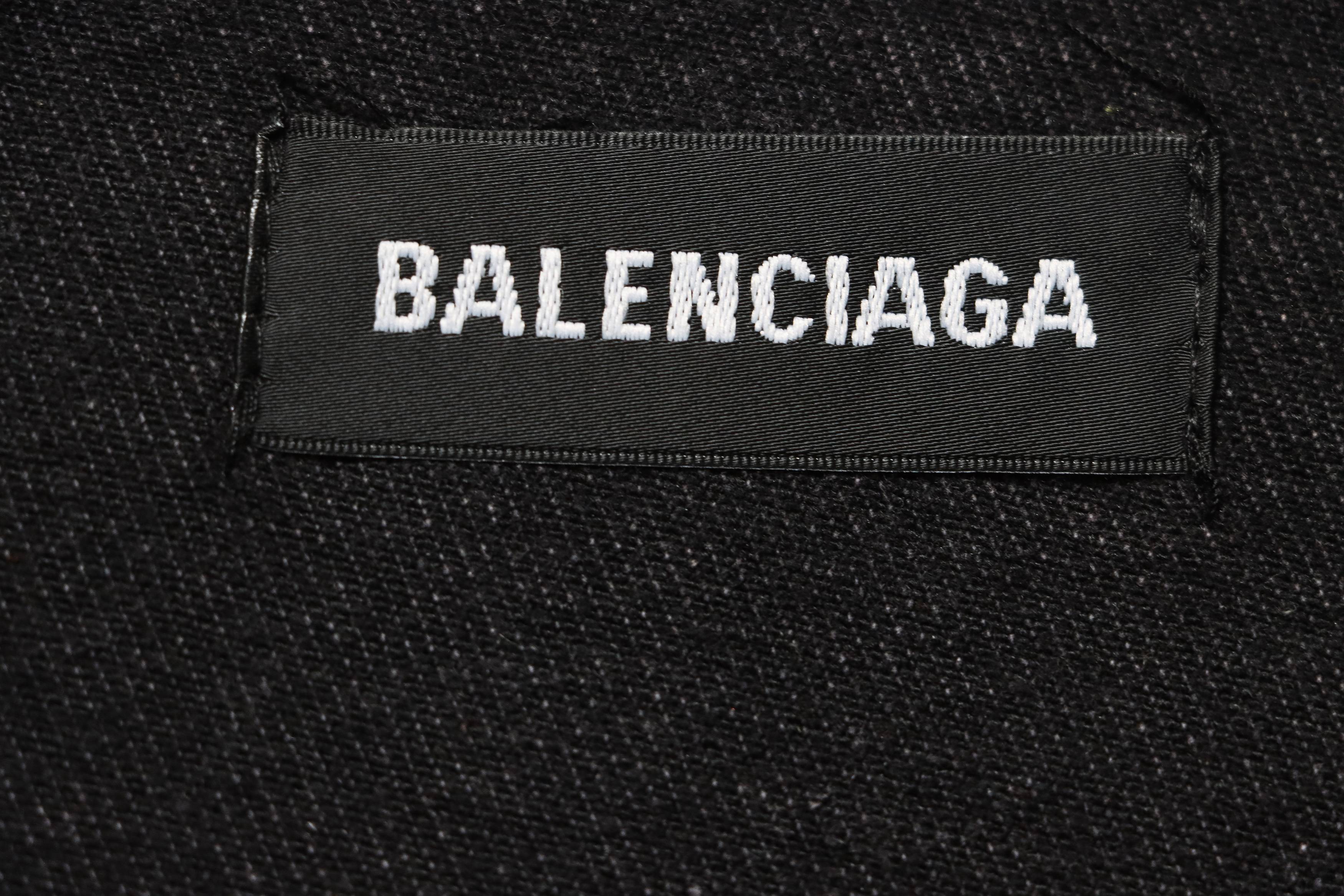 Balenciaga 24SS Double B Graffiti White Ink Splash Denim Jacket
