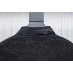 Balenciaga 24ss Letter Hot Rhinestone Washed Denim Jacket