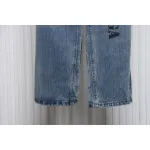Balenciaga 24ss Patchwork Black Floral Grey Denim Trousers