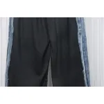 Balenciaga 24ss Patchwork Black Floral Grey Denim Trousers