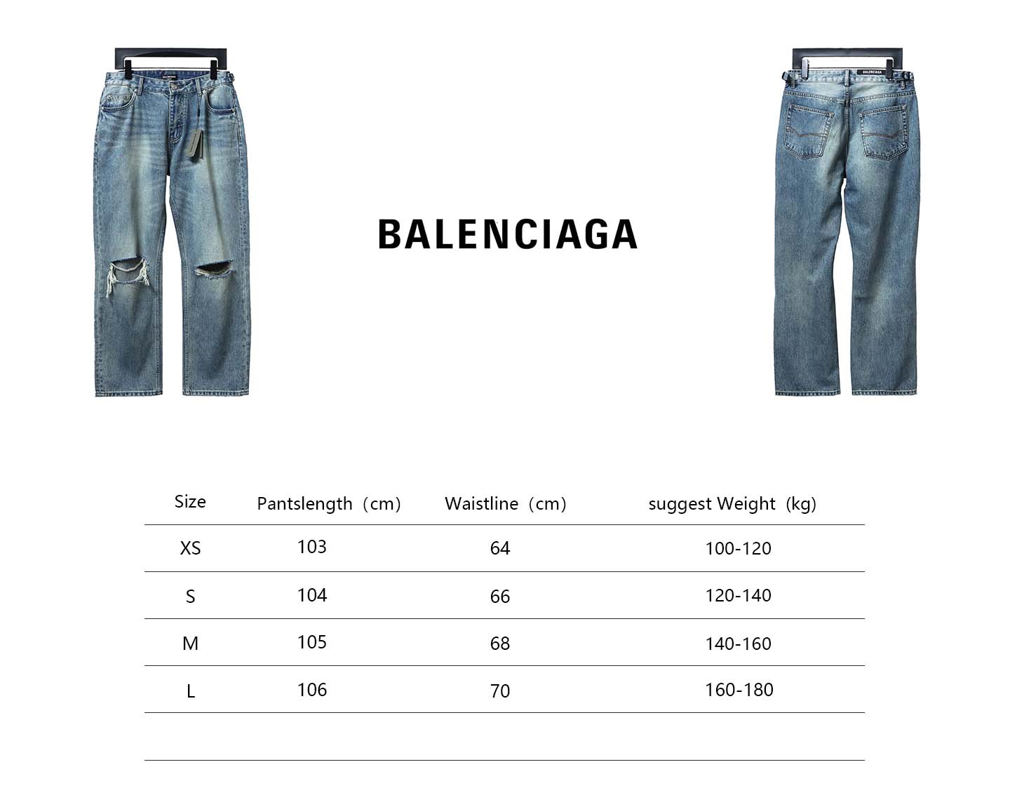 Balenciaga 24SS Ripped Jeans