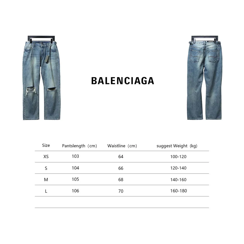 Balenciaga 24SS Ripped Jeans