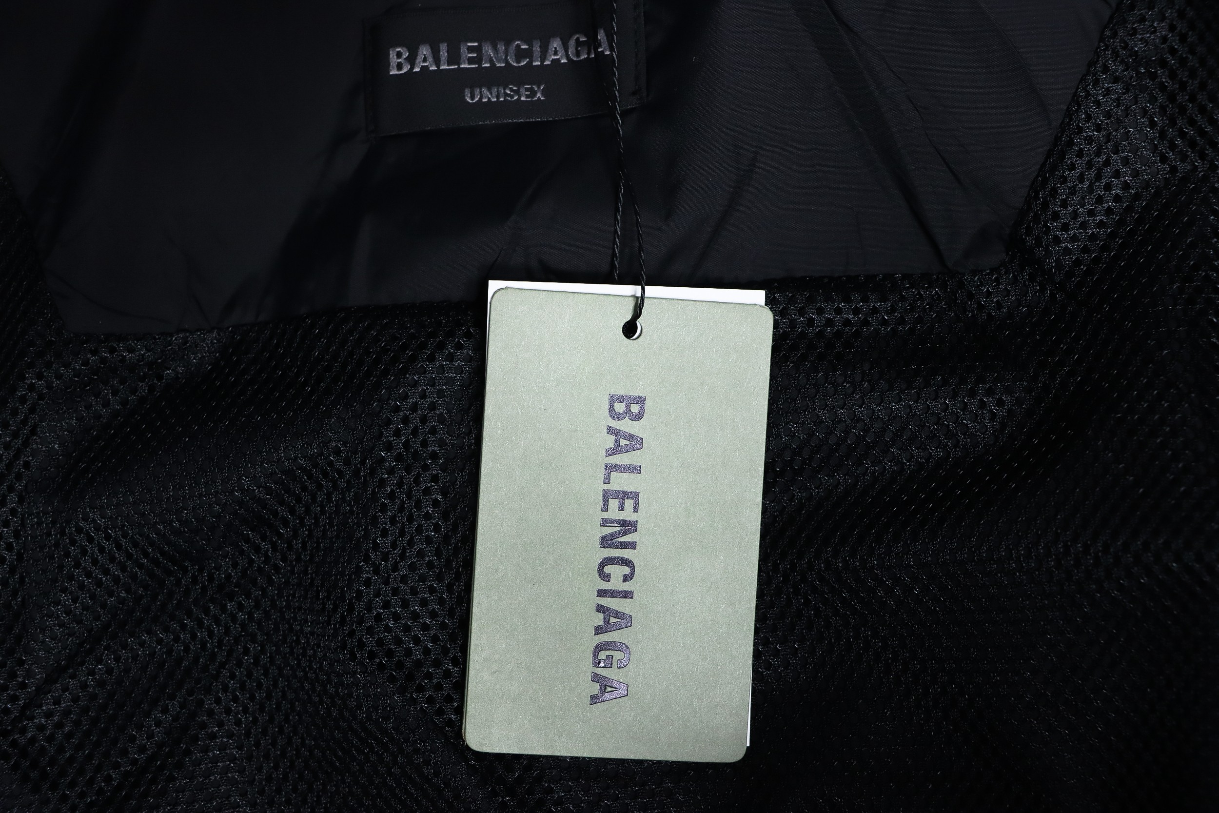Balenciaga 57 Black And Blue Patchwork Slogan Jacket