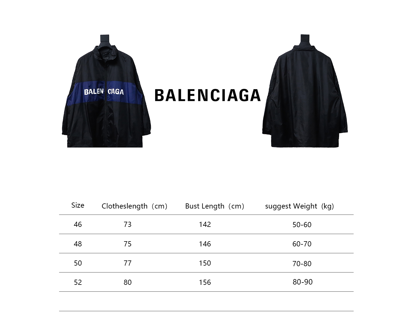 Balenciaga 57 Black And Blue Patchwork Slogan Jacket