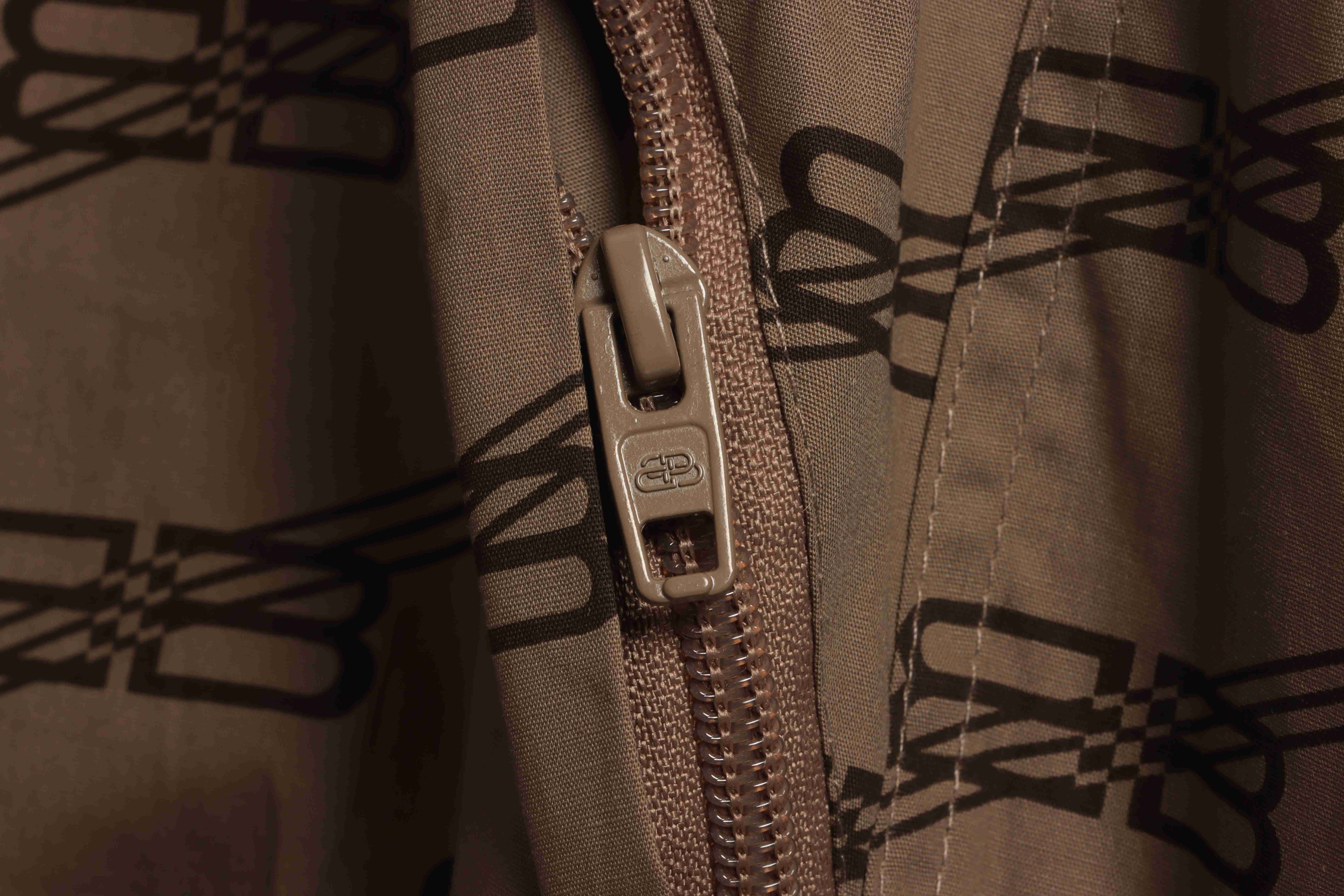 Balenciaga All Over Print Lock Button Monogram Jacket