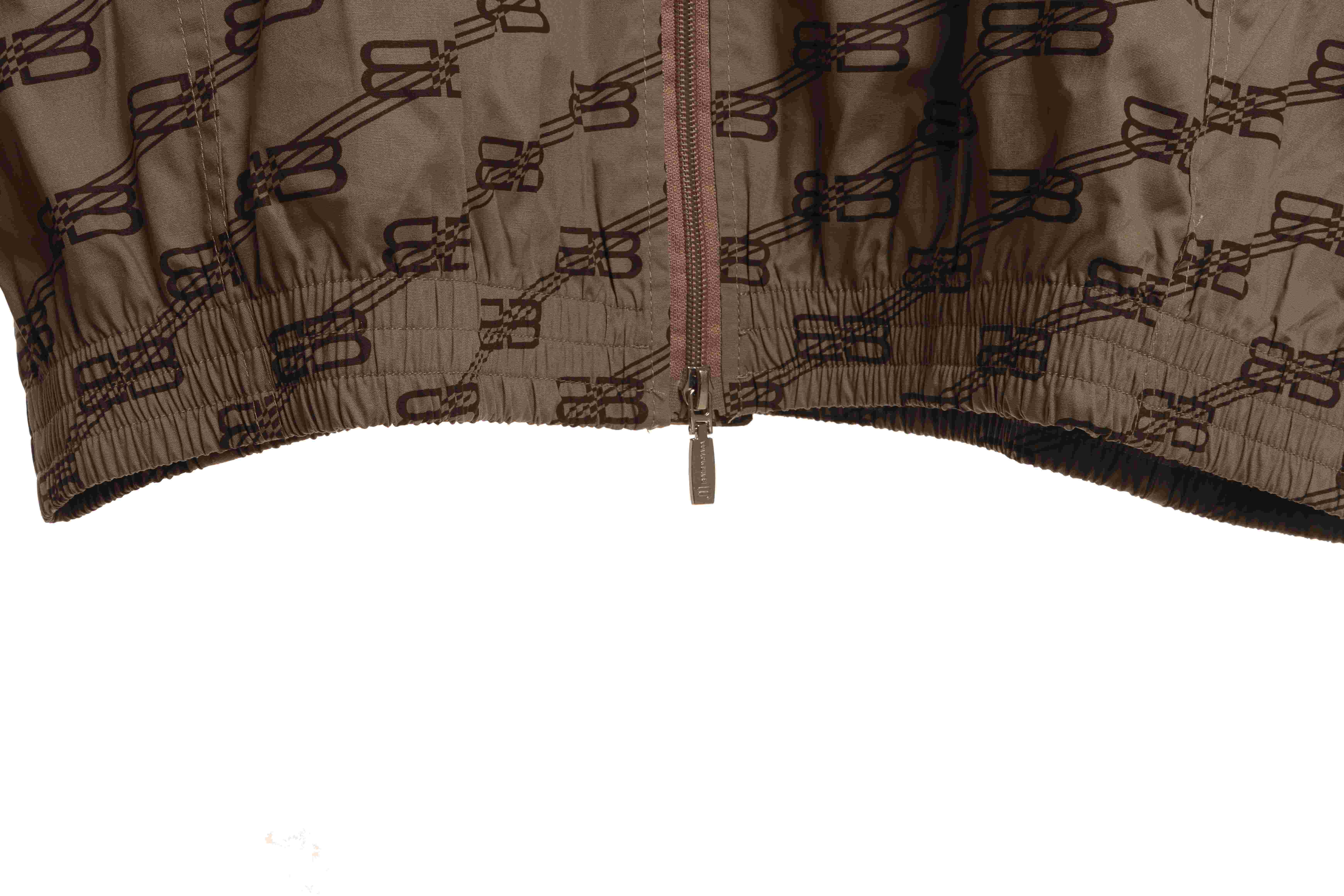 Balenciaga All Over Print Lock Button Monogram Jacket