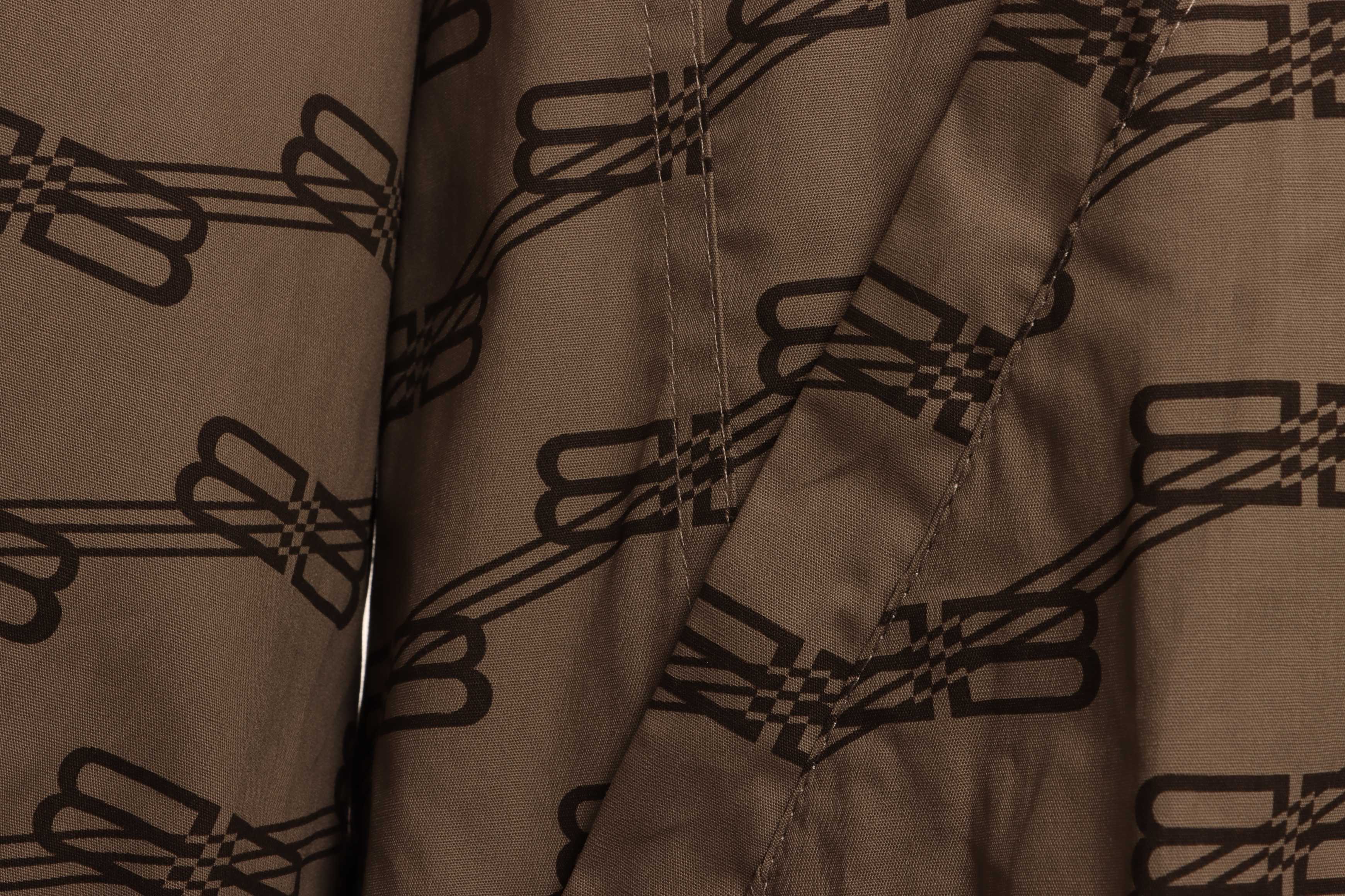 Balenciaga All Over Print Lock Button Monogram Jacket