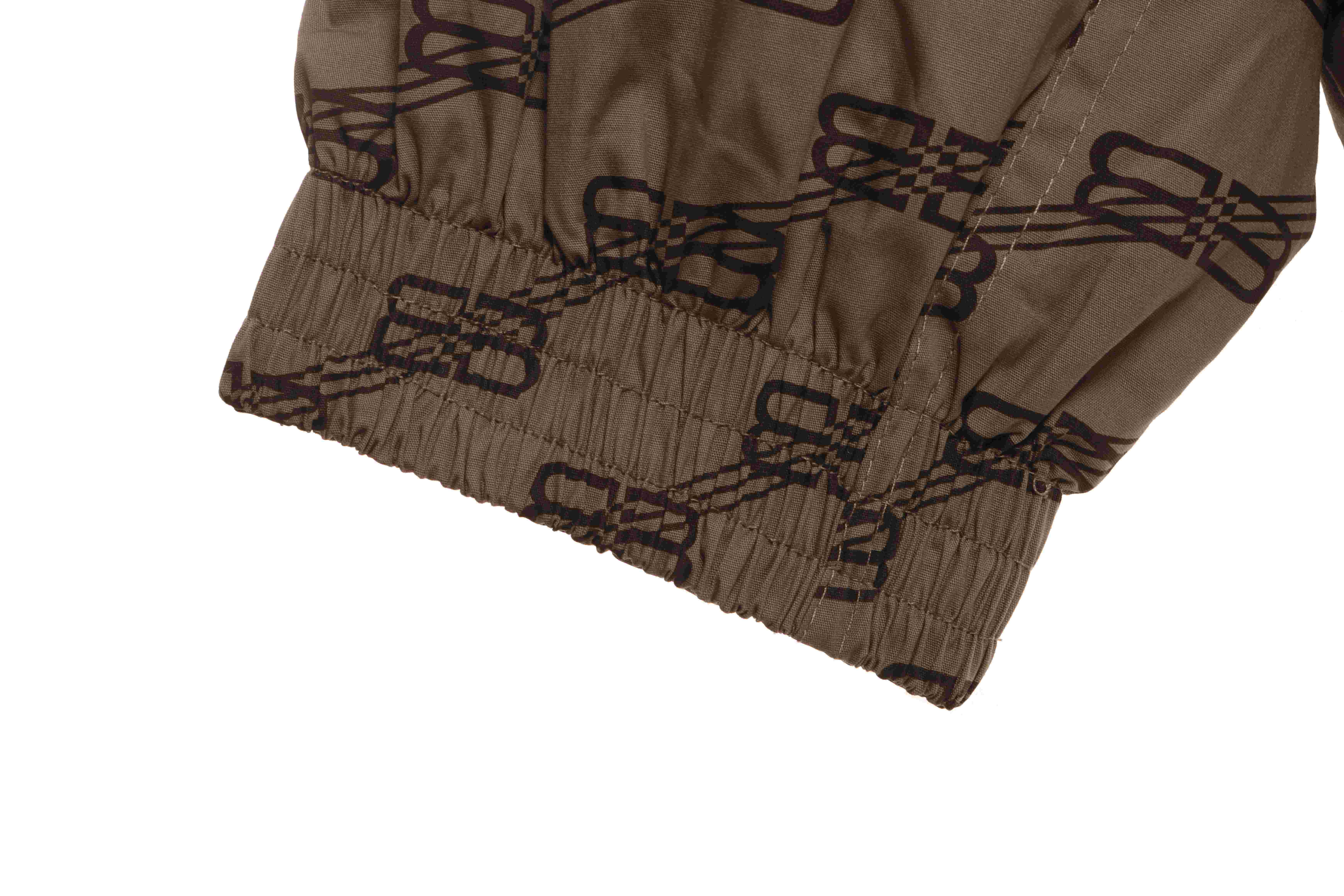 Balenciaga All Over Print Lock Button Monogram Jacket