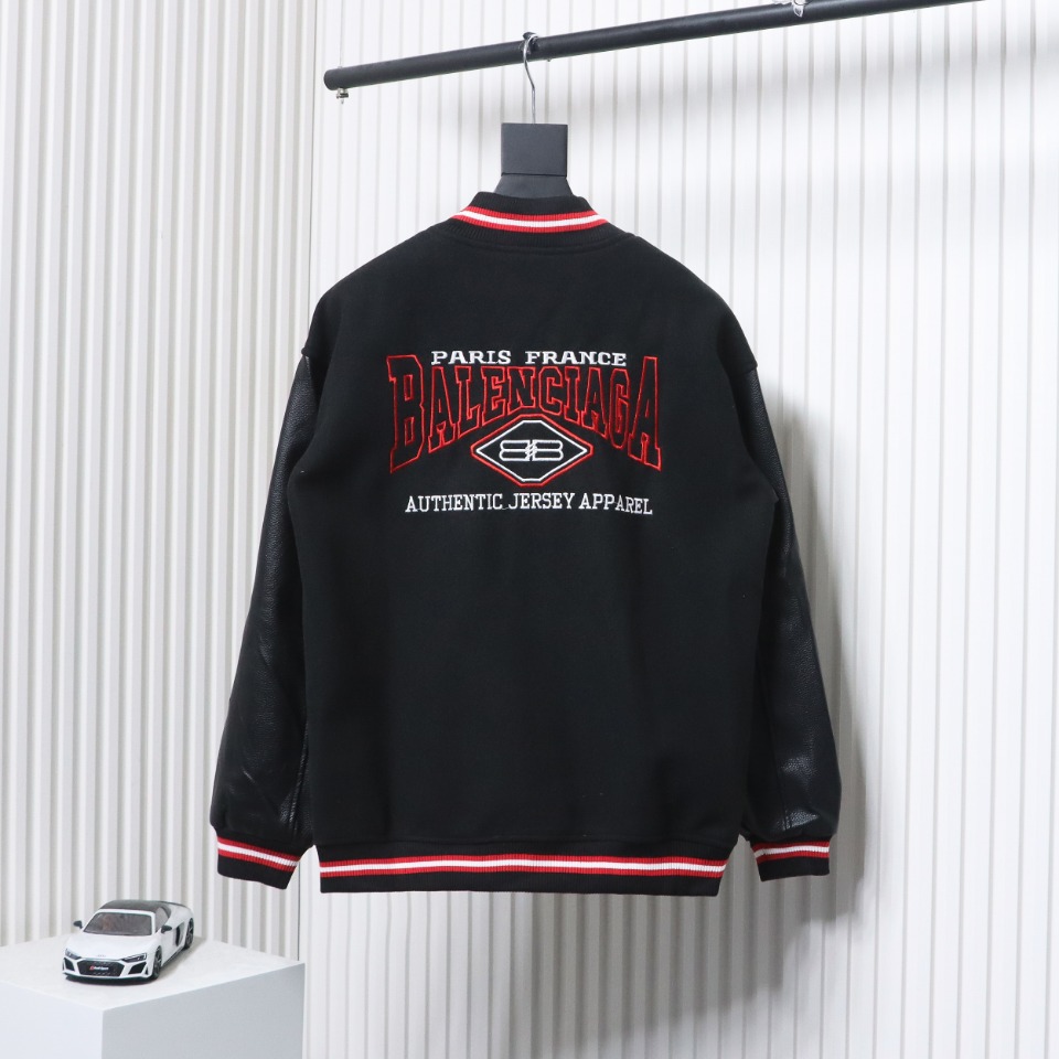 Balenciaga Alphabet Lock Embroidery Baseball Jacket