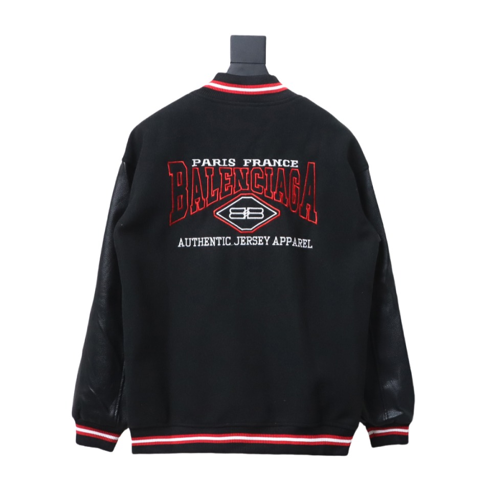 Balenciaga Alphabet Lock Embroidery Baseball Jacket