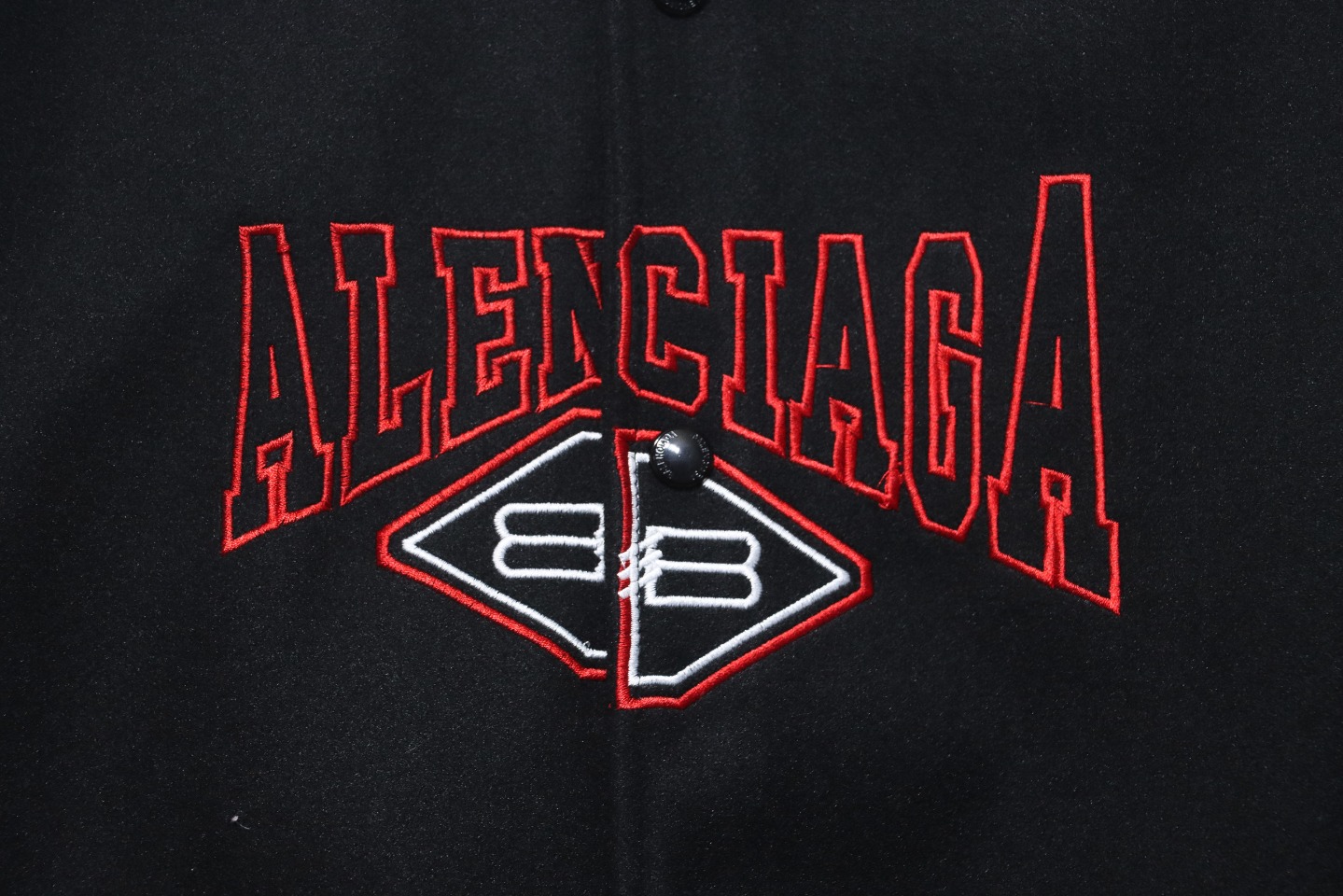 Balenciaga Alphabet Lock Embroidery Baseball Jacket