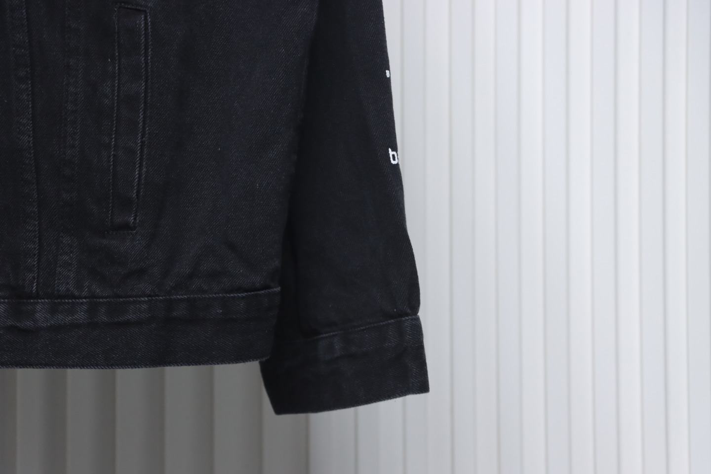 Balenciaga Back Full Of Logo Print Denim Jacket