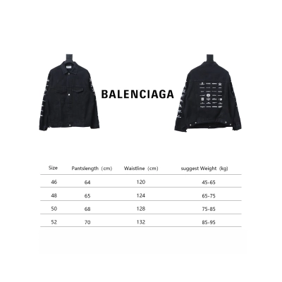 Balenciaga Back Full Of Logo Print Denim Jacket 02