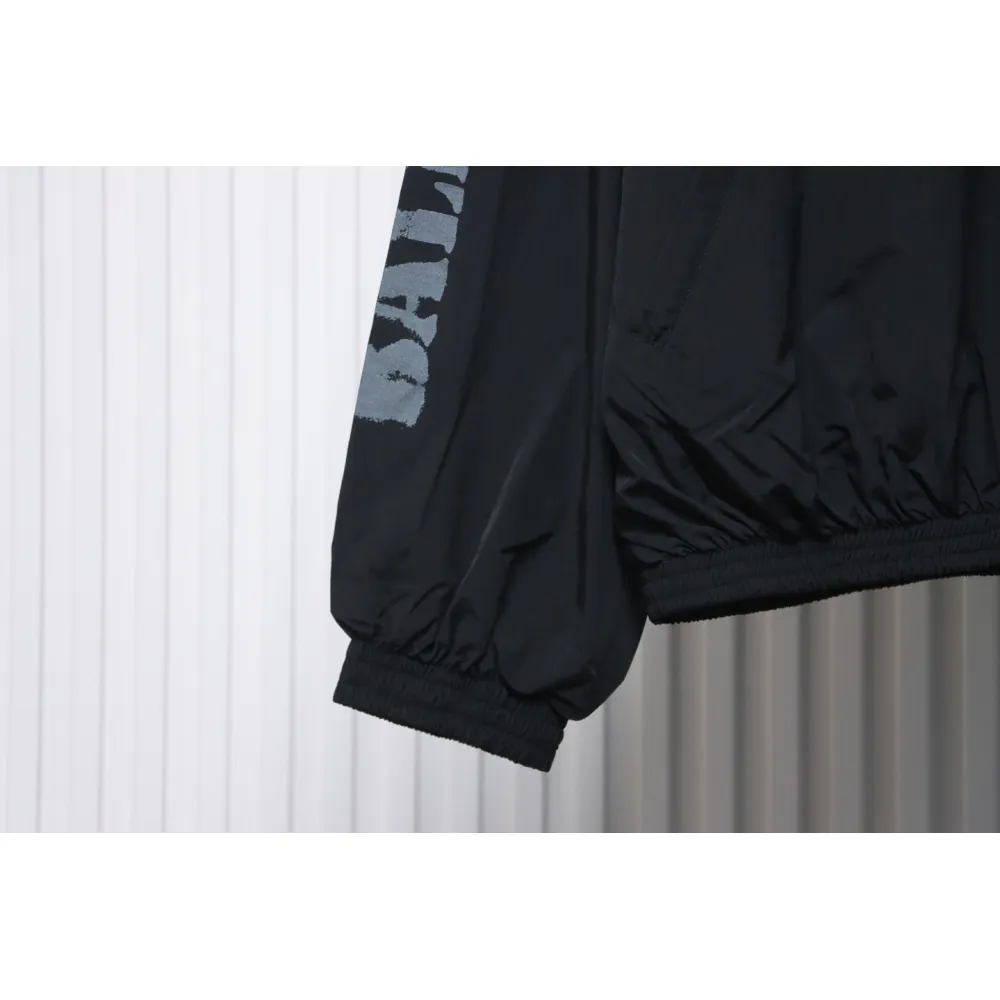 Balenciaga Blurred Lettering Print Tracksuit Jacket