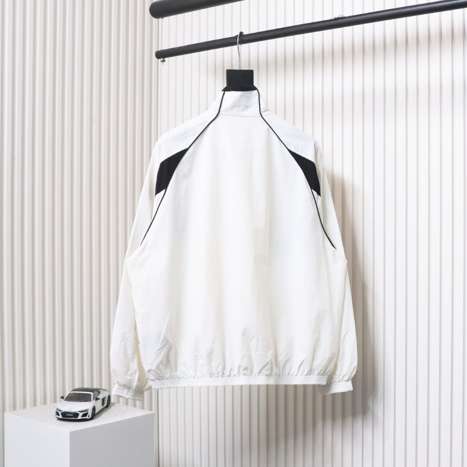 Balenciaga Catwalk 3B Red And White Splicing Sports Suit Jacket