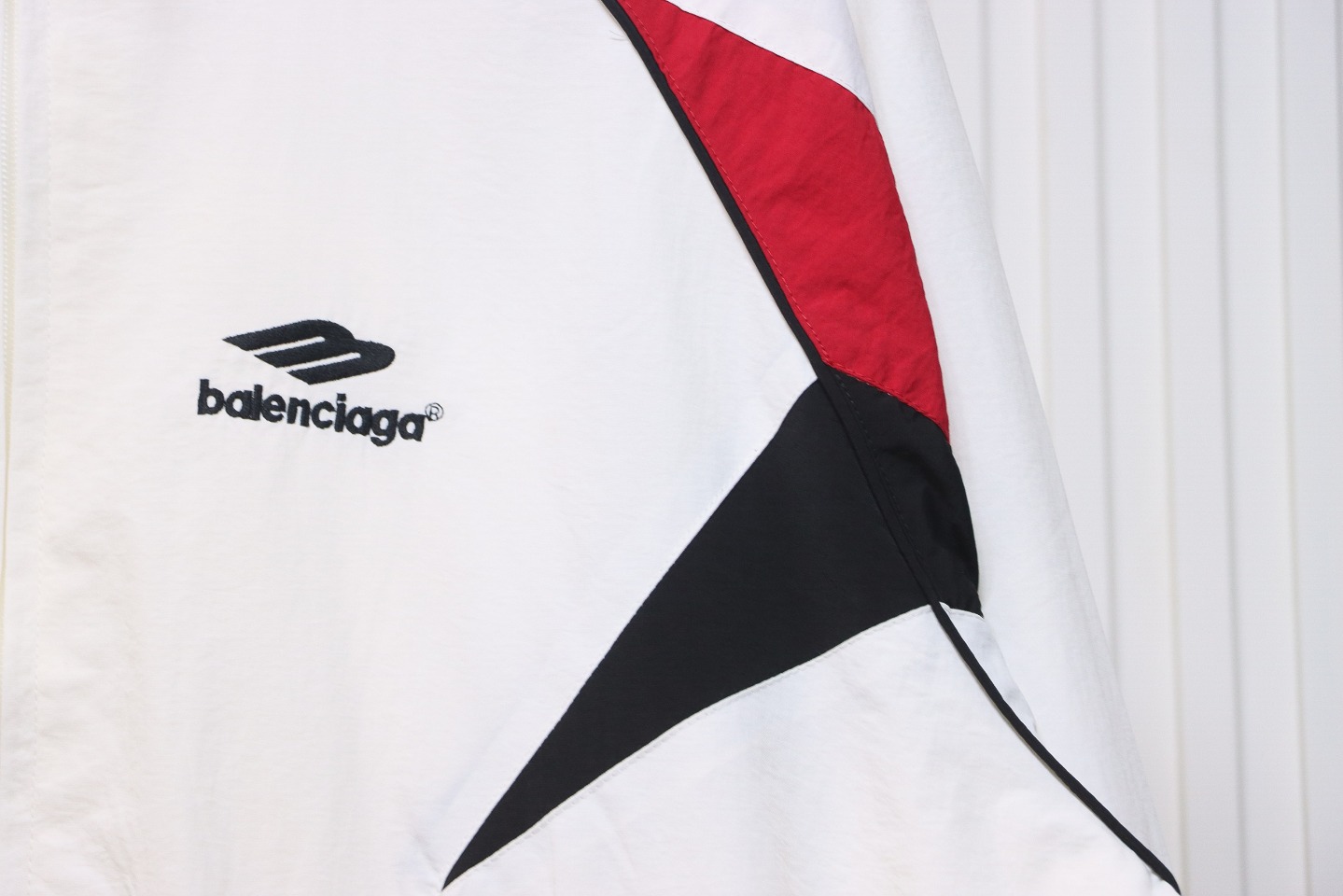 Balenciaga Catwalk 3B Red And White Splicing Sports Suit Jacket