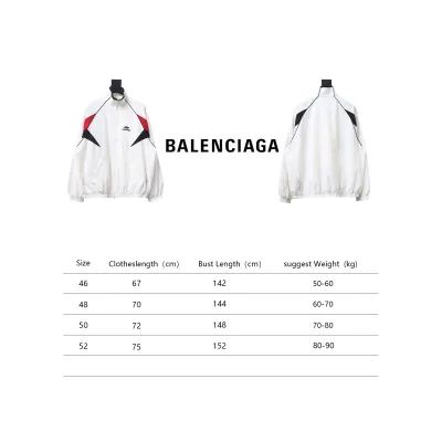 Balenciaga Catwalk 3B Red And White Splicing Sports Suit Jacket 02