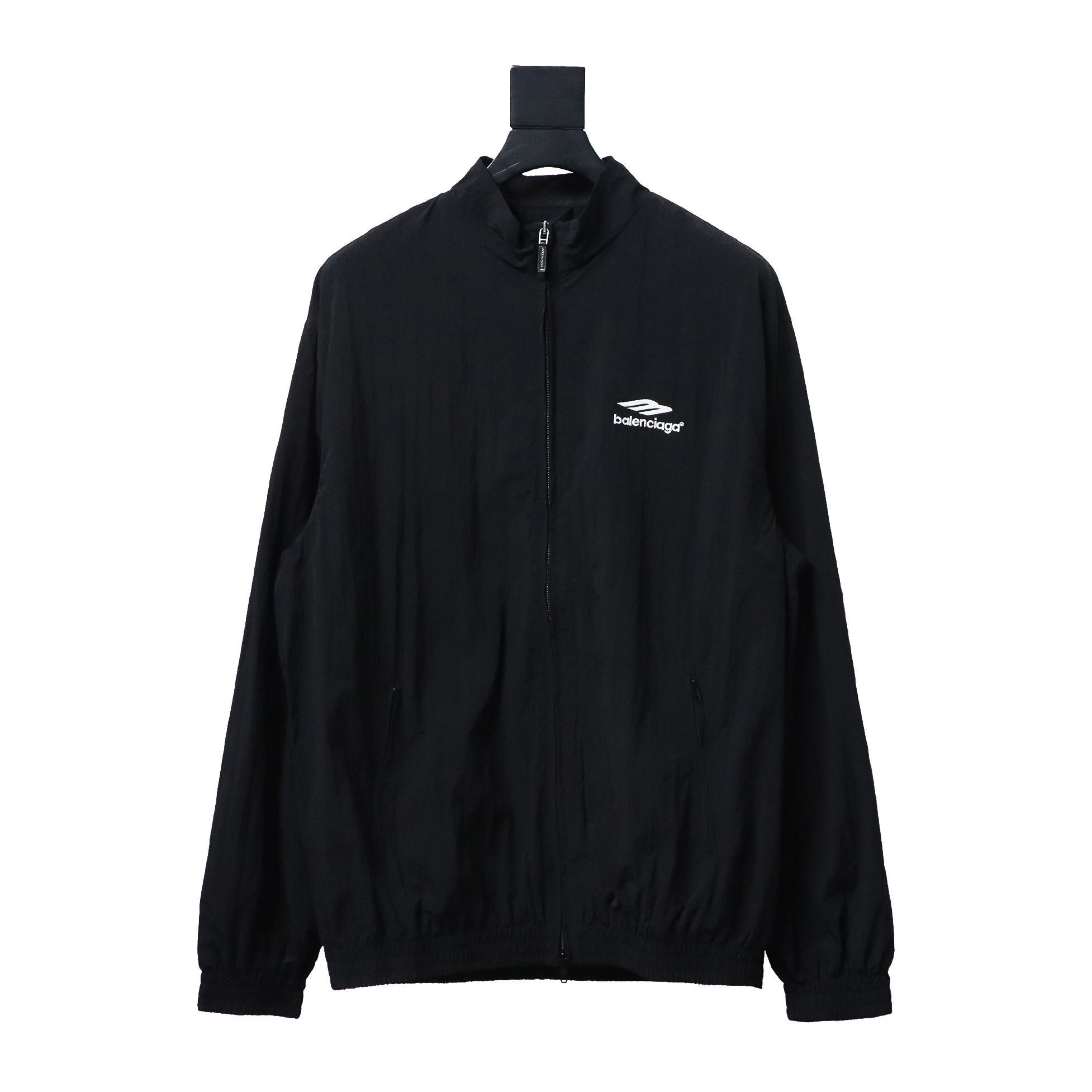 Balenciaga Catwalk Style 3B Embroidered All-Black Sports Suit Jacket