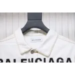 Balenciaga Chest Embroidered Denim Jacket White